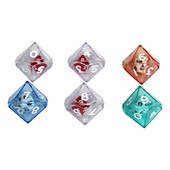 Ten-Sided Double Dice Set: A Die Inside of a Die - Set of Six